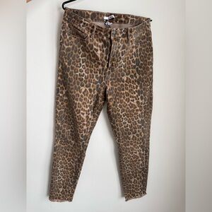 Sam Edelman Leopard Print Women’s Jeans in Brown EUC